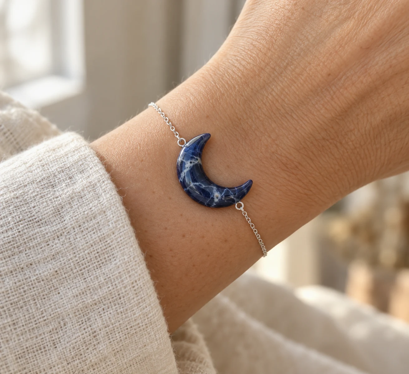 The Crescent bracelet concept on a wrist